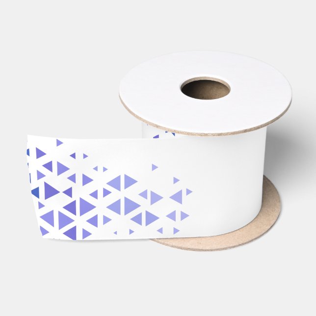 Unique Colorful Triangle Pattern & Quotes Satin Ribbon (Spool)