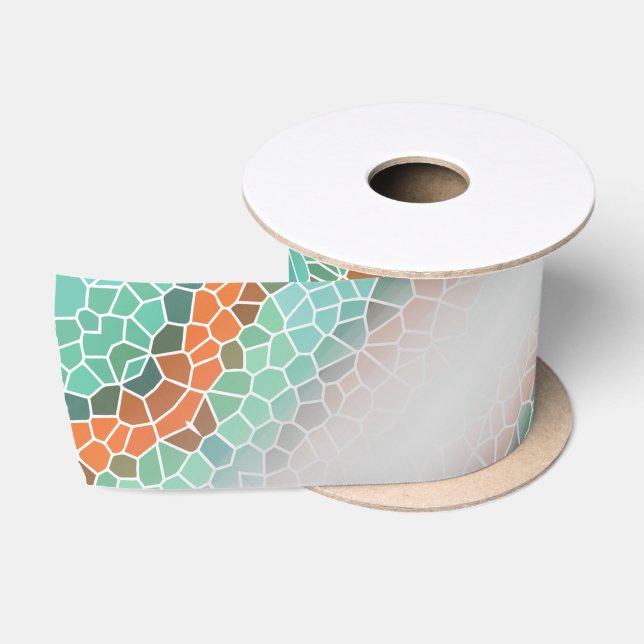 Unique Colorful Triangle Pattern & Quotes Satin Ribbon (Spool)