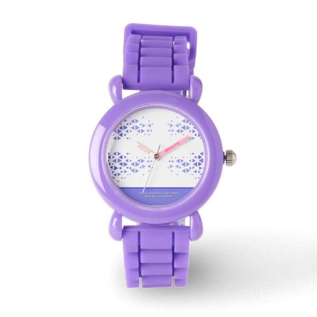 Unique Colorful Triangle Pattern & Quotes Watch (Front)