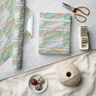 Unique Colorful Triangle Pattern & Quotes Wrapping Paper