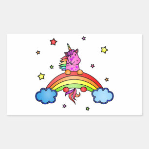 Unique colorful unicorn stickers for kids