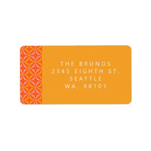 Unique Colorful Yellow Geometric Return Address Label