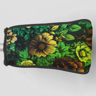 Unique Colors Vintage Floral Print Golf Head Cover