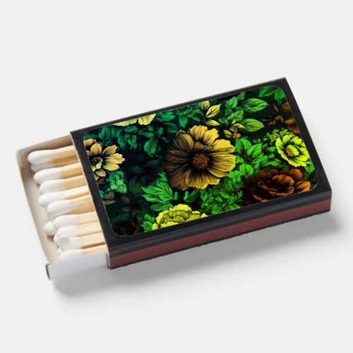 Unique Colors Vintage Floral Print Matchboxes