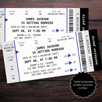 Unique Concert Ticket Music Bachelor Party