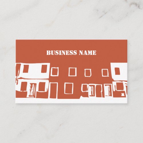 Unique Construction Building Artwork Business Card