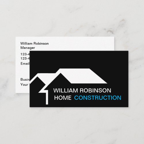 Unique Construction Business Cards Template