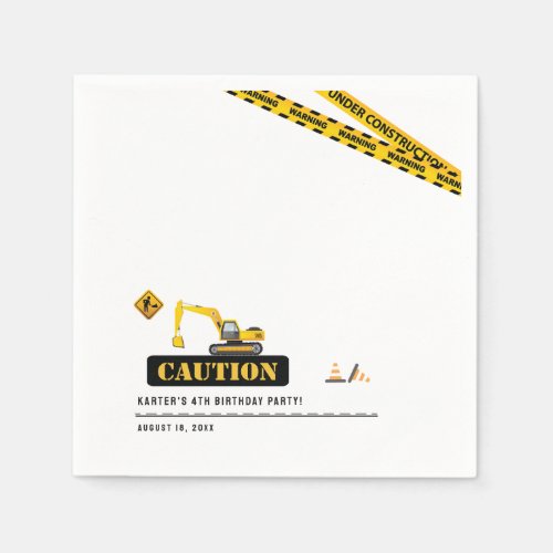 Unique Construction Theme Tool Party Decorations Napkins