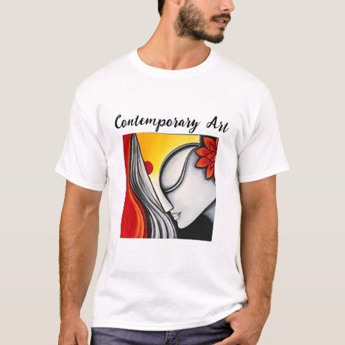Unique Contemporary Art pattern Colourful T_shirt