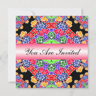 Unique Contemporary Floral Party Invitations