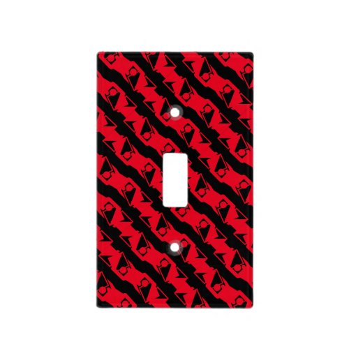 Unique  Cool Black  Bright Red Modern Pattern Light Switch Cover