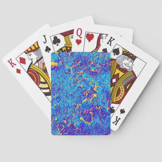 Unique Cool Digital Abstract Pattern Poker Cards (Back)