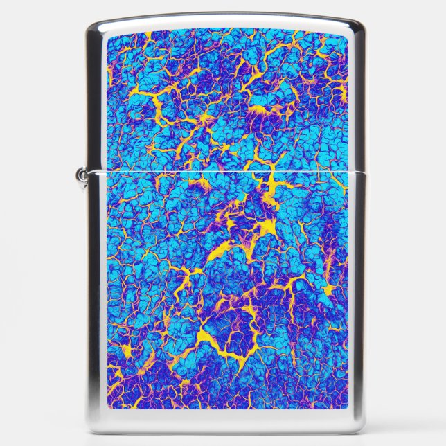 Unique Cool Digital Abstract Pattern Zippo Lighter (Front)