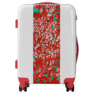 Unique Cool Funky Pink Red Green Pattern Luggage