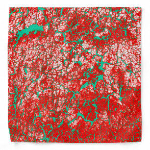 Unique Cool Pink Red Green Abstract Pattern Bandana