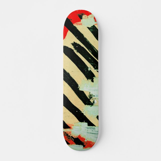 Unique Cool Worn Wall Paper Paint Skateboard Deck (Front)