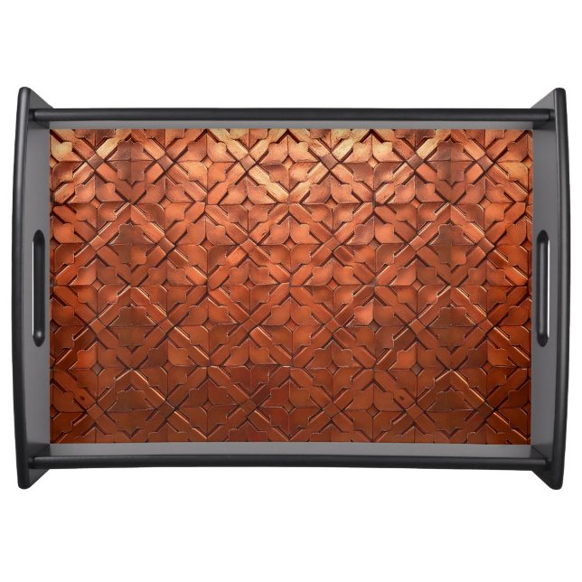 Unique Copper Tile Serving Tray (Front)