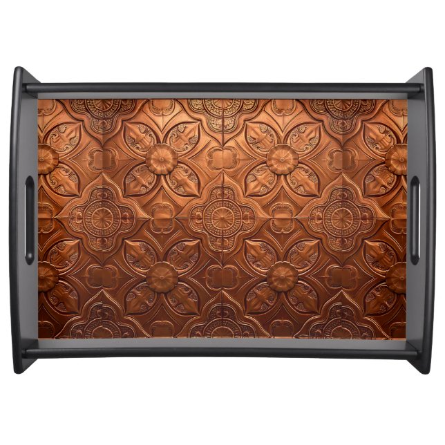 Unique Copper Tile Serving Tray (Front)