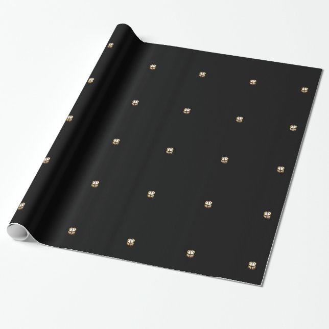 Unique coptic lantern gift wrapping paper (Unrolled)