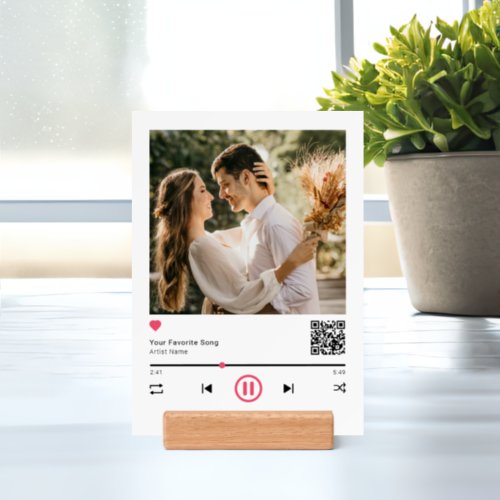 Unique Couple Personalized QR Code Any Song Photo Holder