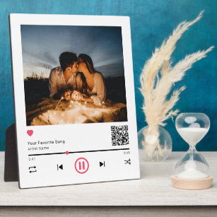 Unique Couple Personalized QR Code Any Song Photo Plaque