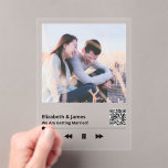 Unique Couple Photo Music Plaque QR Code Wedding Acrylic Invitations<br><div class="desc">Unique Couple Photo Music Plaque QR Code Wedding Acrylic Invitation</div>