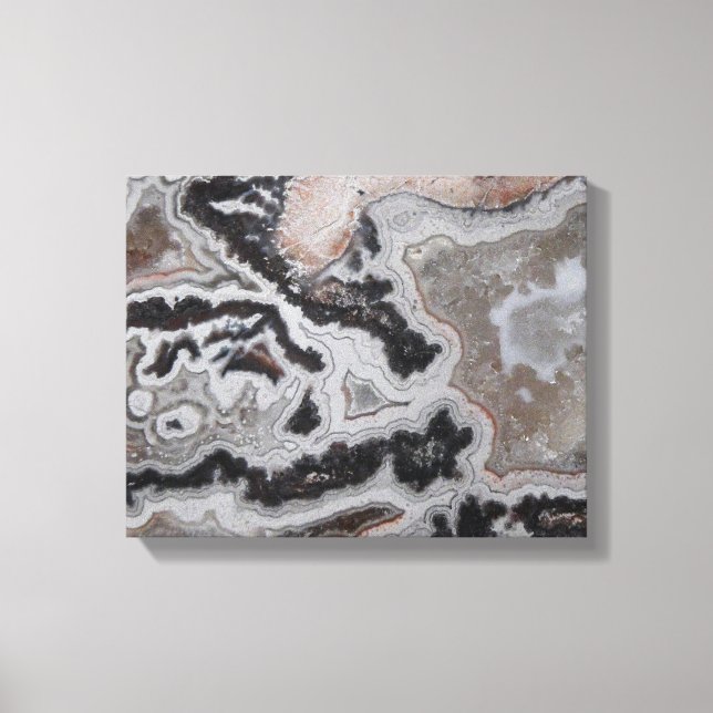 Unique Crazy Lace Agate Wrapped Canvas Print (Front)