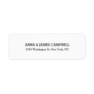 Unique Creative Clean White Stylish Family Name Label
