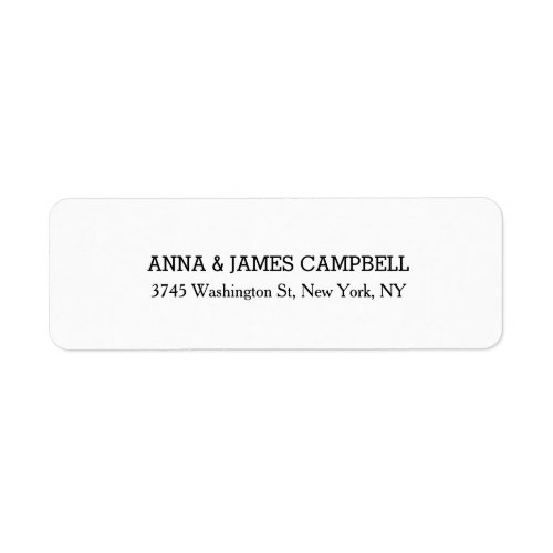 Unique Creative Clean White Stylish Family Name Label