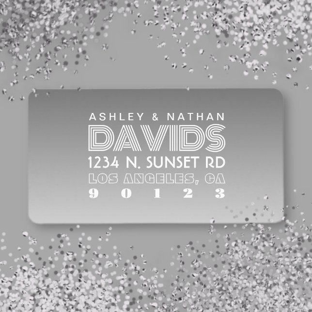 Unique Creative Grey Ombre Return Address Label (Creator Uploaded)