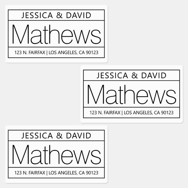 Unique & Creative Looking White & Black Waterproof Labels (Group)