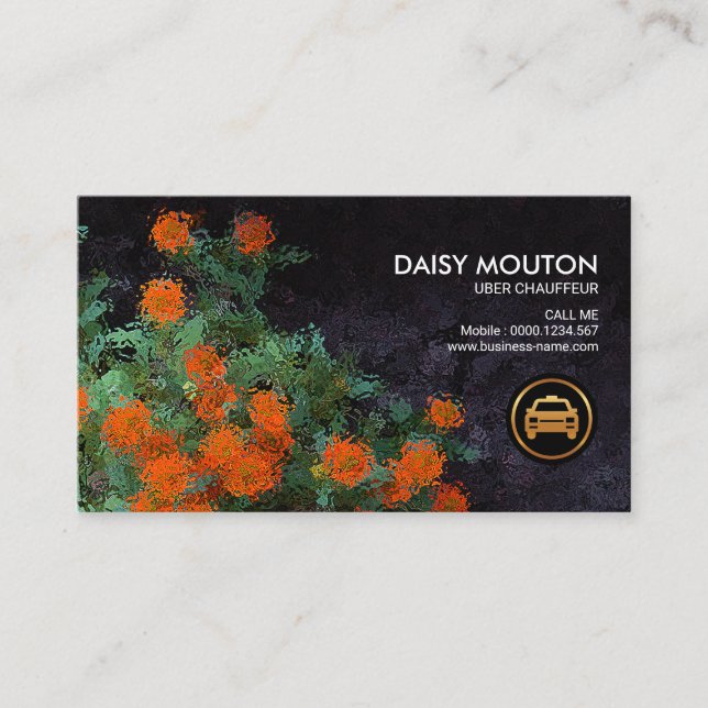 Unique Creative One Of A Kind Lady TAXI Business Card (Front)