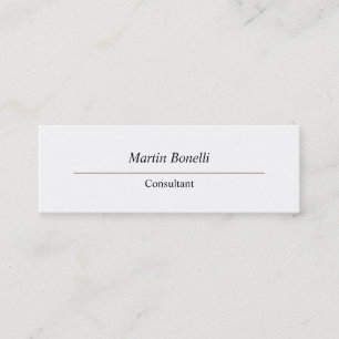 Unique Creative Professional Plain Mini Business Card