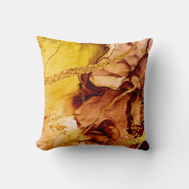 Unique creativity. Art&Gold. Inspired by the Sky.  Throw Pillow (Front)