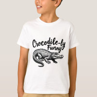 Unique Crocodile T-Shirt fun Graphic