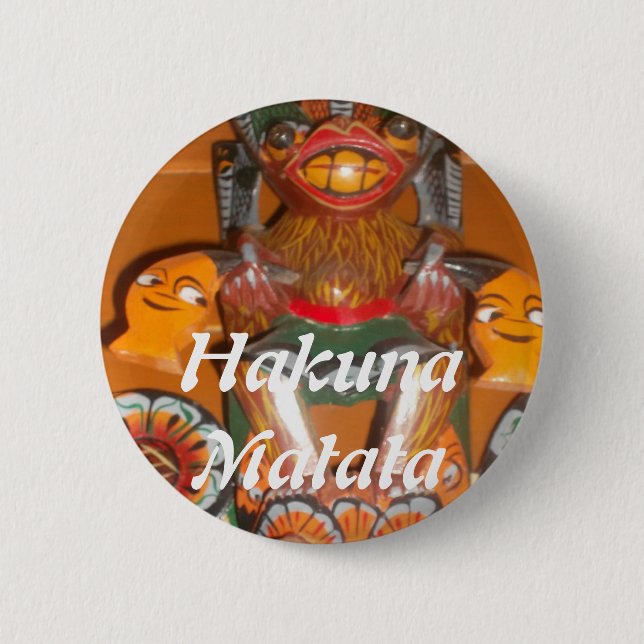 Unique Cultural Art - Sri Lankan/Indonesian Design Button (Front)