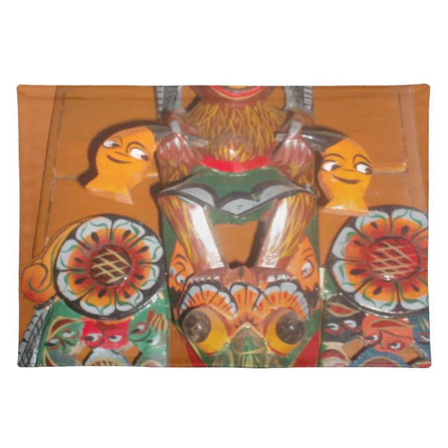 Unique Cultural Art - Sri Lankan/Indonesian Design Cloth Placemat (Front)