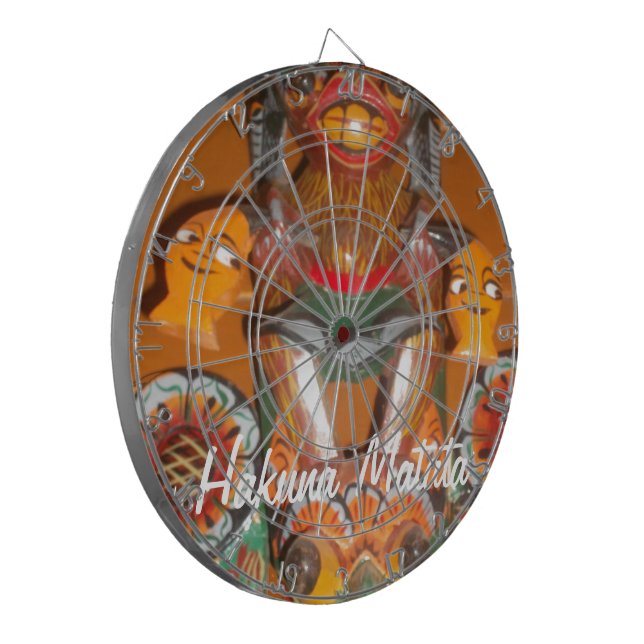 Unique Cultural Art - Sri Lankan/Indonesian Design Dartboard (Front Left)