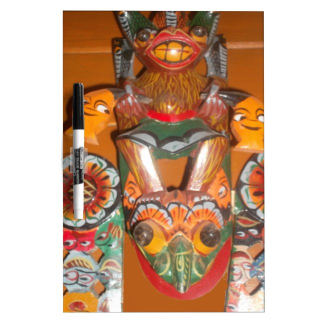 Unique Cultural Art - Sri Lankan/Indonesian Design Dry-Erase Board (Front)