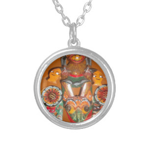 Unique Cultural Art - Sri Lankan/Indonesian Design Silver Plated Necklace