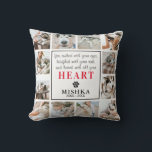 Unique Custom 12 Photo Pet Loss Dog/Cat Throw Pillow<br><div class="desc">A unique pet memorial pillow, allowing you to upload 12 photographs of your beloved cat or dog from your phone or computer, featuring the sweet saying 'you smiled with your eyes, laughed with your tail and loved with all your heart', a cute pawprint, their name and dates. The reverse of...</div>