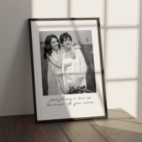 Unique Custom Black and White Photo Gift For Mom