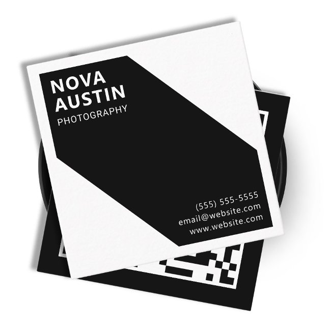 Unique Custom Bold Geometric Modern Square Business Card (Creator Uploaded)