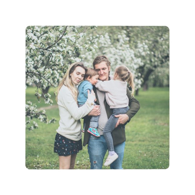 Unique Custom Family Photo Personalized Metal Print (Front)