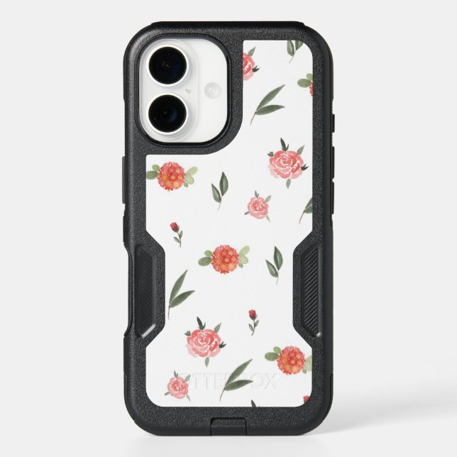 Unique Custom Floral Photo Otterbox iPhone Case (Back)