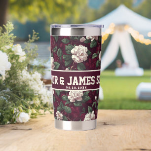 Unique Custom Gardenias Insulated Tumbler For Wedd