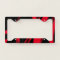 Unique Custom License Plate Frame Black & Red