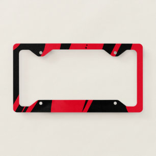 Unique Custom License Plate Frame Black Red VS2