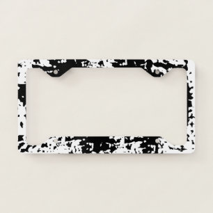 🔥 Unique Custom License Plate Frame Black & White