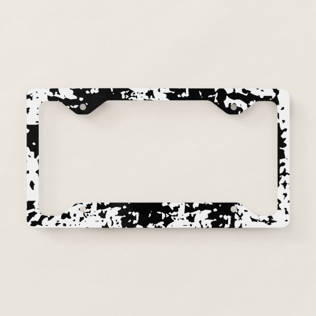 🔥 Unique Custom License Plate Frame Black & White (Front)